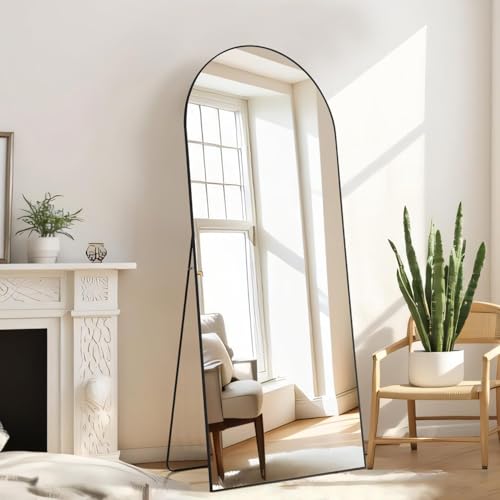 21"x64" Mirror Full Length (Basic Black-arched / 64"L x 21"W)