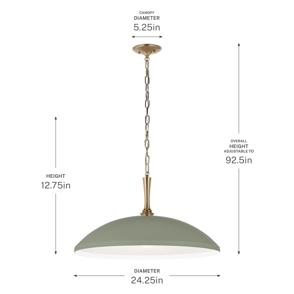 Delarosa 24.25" 1 (24.25 Inches / HERITAGE GREEN)