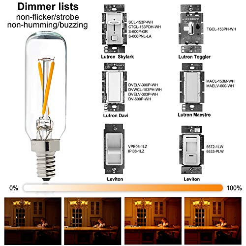 T6 E12 led Bulb Dimmable (Warm White 2700k 2w)