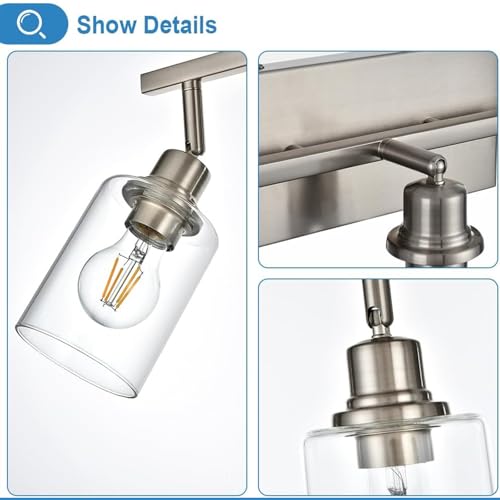 6 Light Track Lighting Fixture Brushed Nickel Track Lighting Kit (Brushed Nickel / 6 Lights)