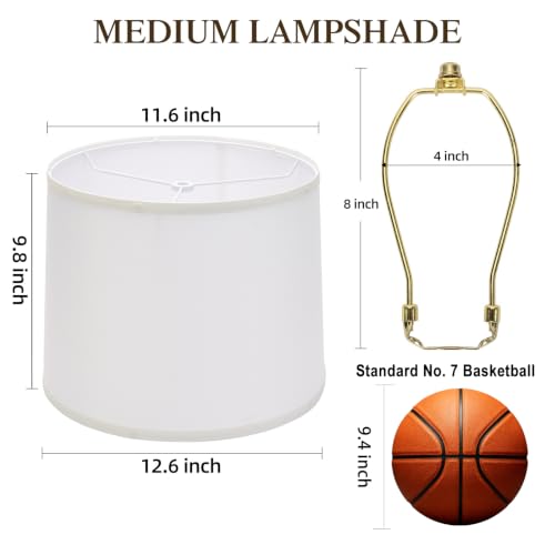 Drum Lamp Shades Set of 2 (White)