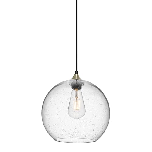 Kitchen Island Lighting Fixture Clear Globe Glass Pendant Lights Modern Pendant Light for Bedroom Dining Room Living Room Pendant Light Fixtures