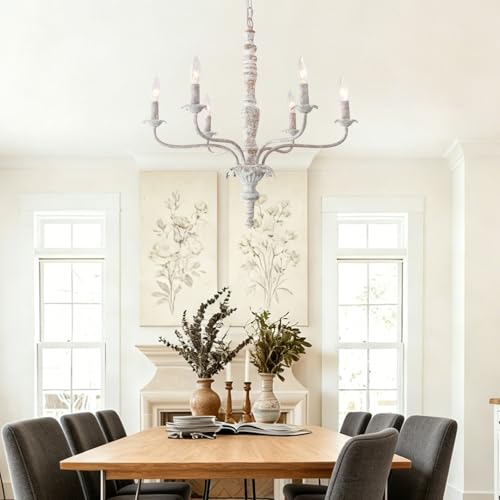 Farmhouse 6 Lights French Country Chandelier