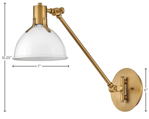Argo Medium Swing Arm Wall Sconce (Polished White)