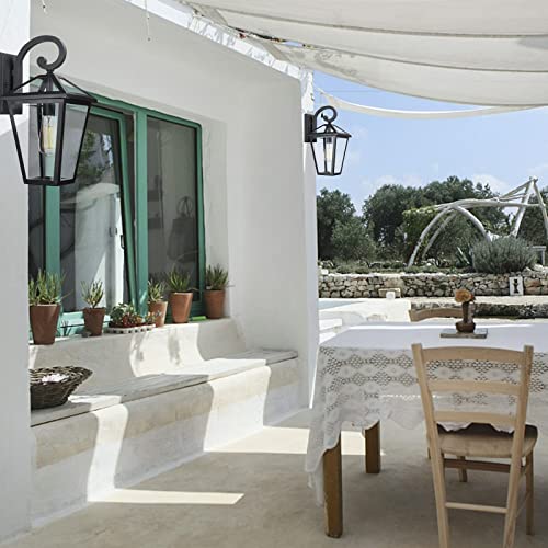 Outdoor Light Fixtures Wall Mount (Black - 1 PACK / Medium)