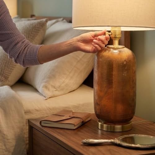 Farberman Amber Glass Table Lamp (Amber / Table Lamp)