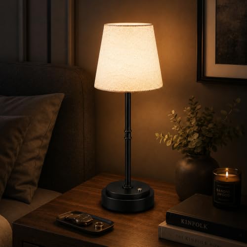 Rechargeable Cordless Table Lamp (Black)