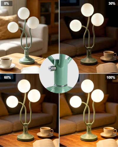 Green Globe Table Lamp Dimmable Magic DIY Arms G9 Bulbs Included (11-Green-Globe-3U-Magic DIY Arms)