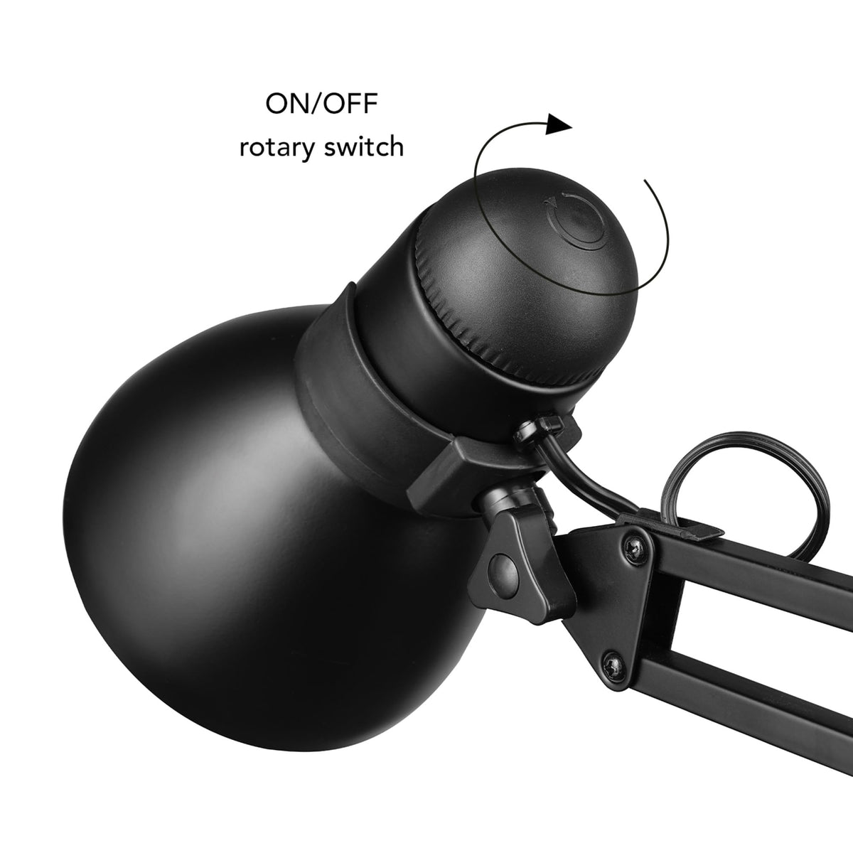 5698601 28" Heavy Base Top Moving Spring Balanced Swing Arm Desk Lamp (Black / 28 inches)