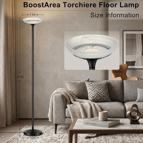 Torchiere Floor Lamp (Black Floor Lamp)