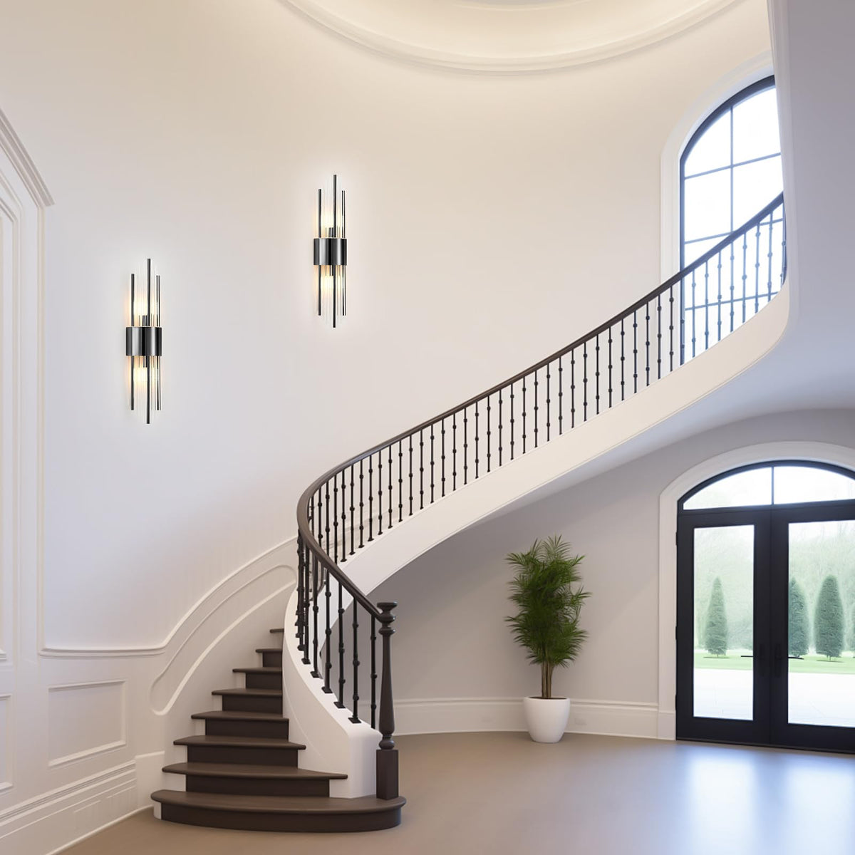 Wall sconces Set of Two (Two sets black)