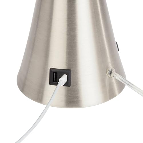 Karl 27 1 2" Tall Table Lamp USB Set of 2 Full Range Dimmers Brushed Nickel