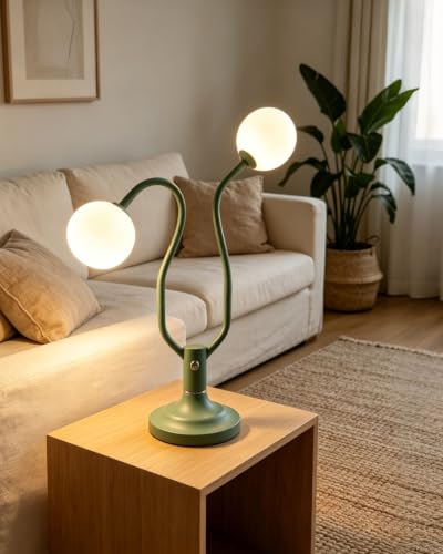Green Globe Table Lamp Dimmable Magic DIY Arms G9 Bulbs Included (17-Green-Globe-2U-Magic DIY Arms)