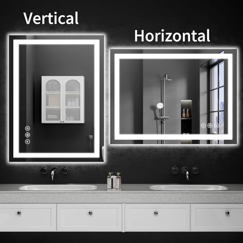 40"x30" LED Bathroom Mirror with Lights (40"L x 30"W)