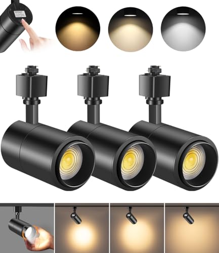3 Color Zoomable 20W LED Track Lighting Heads H Type (Black)