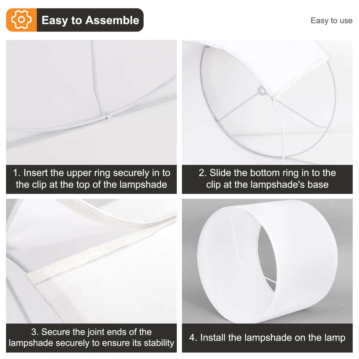 White Lamp Shade for Table Lamps (1pack)