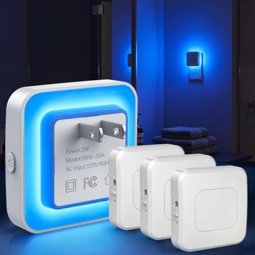 Plug in Motion Sensor Night Light (Blue)