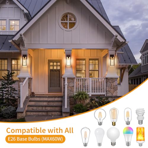 15'' Oil Rubbed Bronze Motion Sensor Outdoor Front Porch Light Fixtures Wall Mount (14.8'' / Oil-Rubbed Bronze)