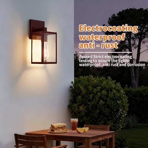 2 Pack Oil Rubbed Bronze Exterior Lighting Fixtures Wall Mount (Oil-Rubbed Bronze / 10.24'')