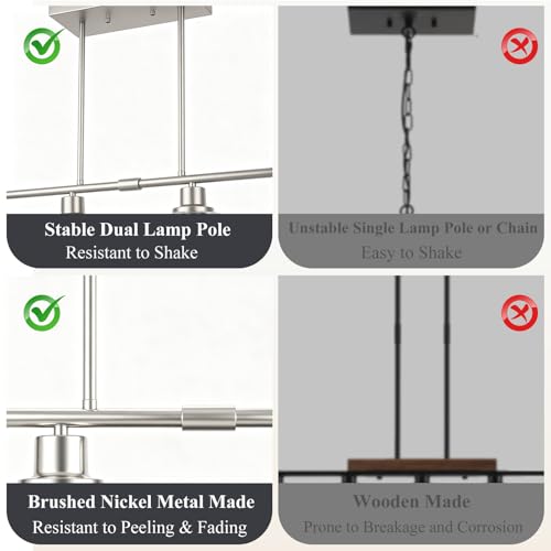 4 Light Kitchen Island Lighting (Brushed Nickel / 4-Light)