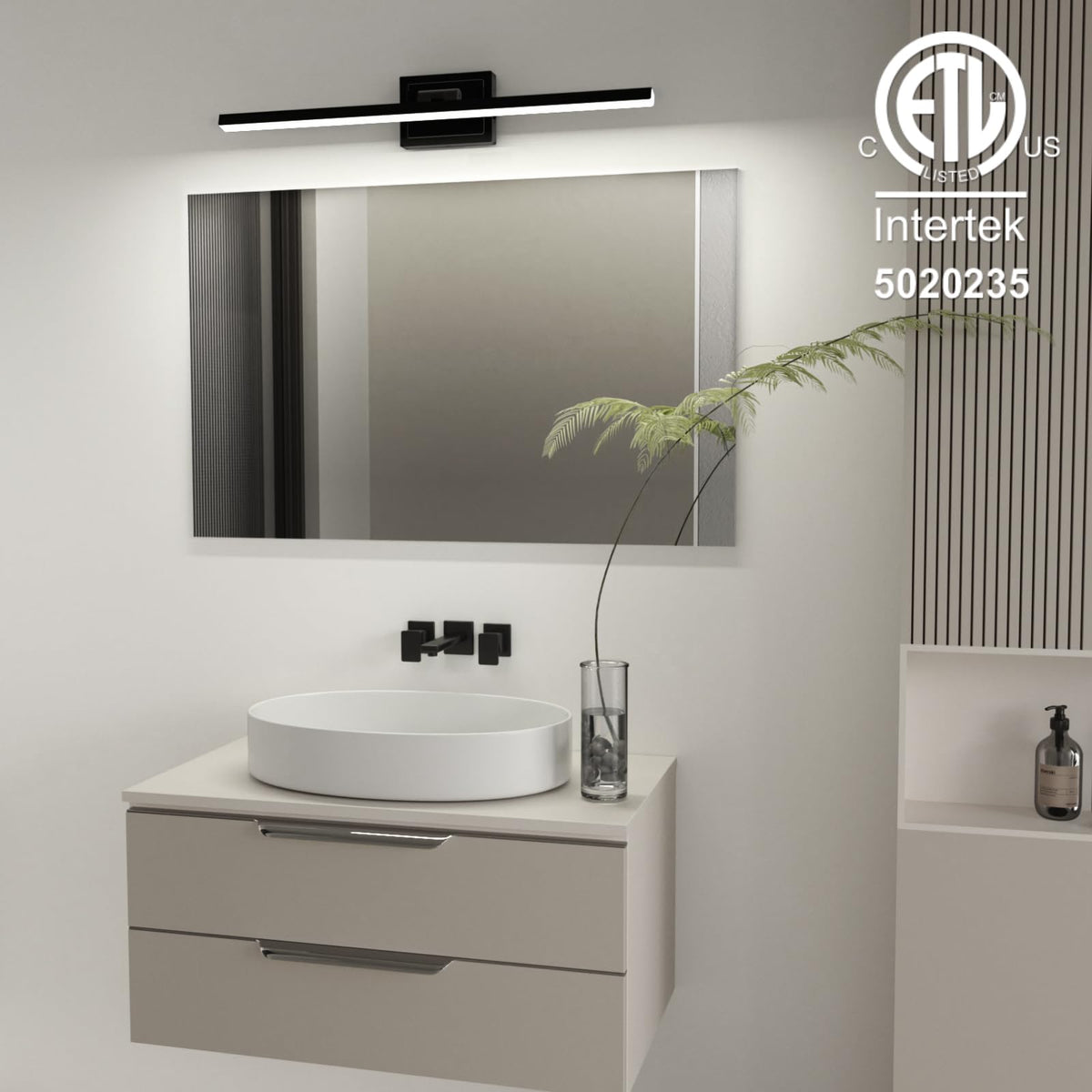 Modern Bathroom Vanity Light 31.5 inch (Black / 31.5 inch)