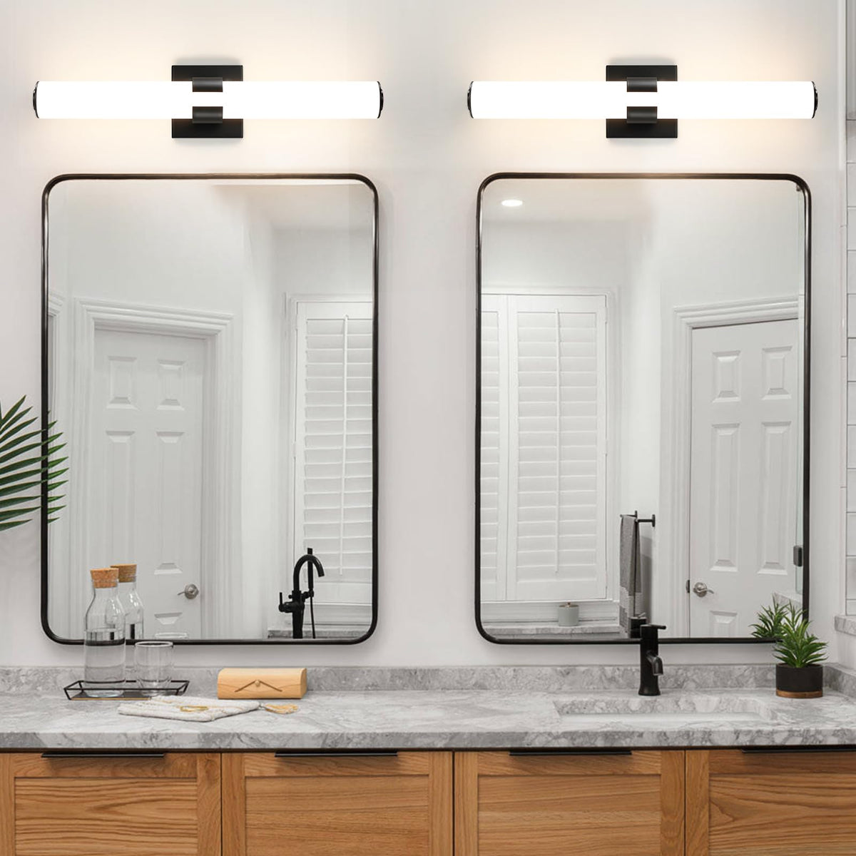 Black Vanity Lights for Bathroom (Black / 22.8 INCH)