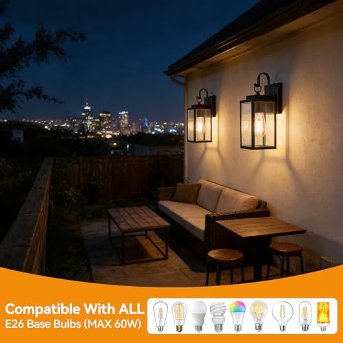 11.8" Dusk to Dawn Outdoor Wall Light (11.8'' 1 PACK / Black)