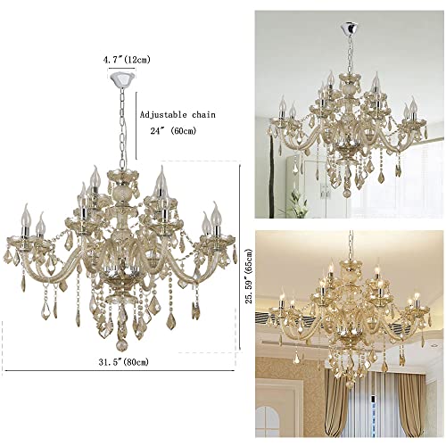 Modern Luxury K9 Crystal Chandelier (12 Lights)