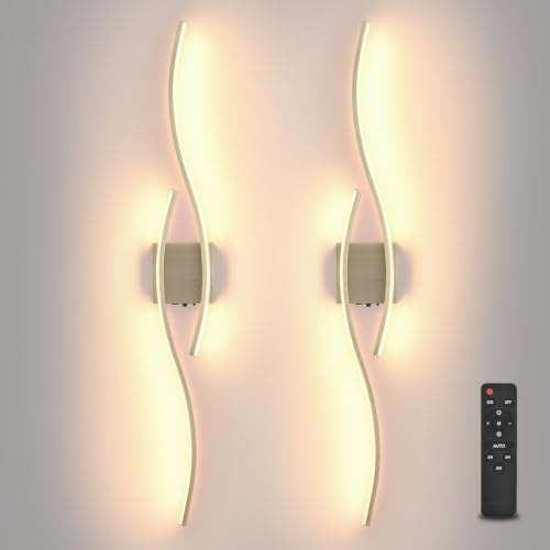 Battery operated wall sconce Set of 2