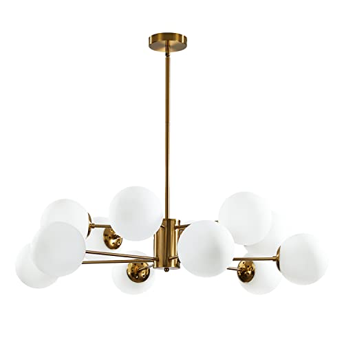 Lighting Sputnik Chandelier Light Globe Shade Frosted Glass Ceiling Pendant Light Modern Brass Kitchen Bedroom Flush Mounted Fixture
