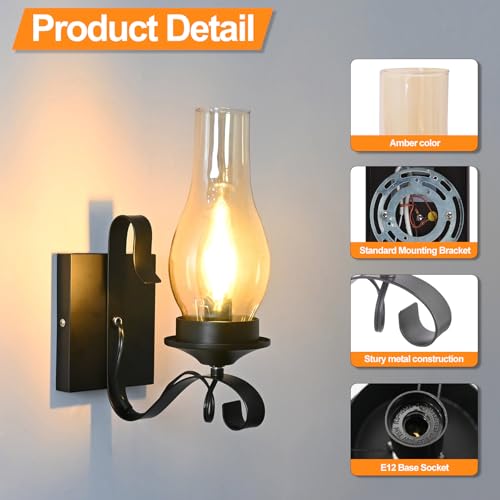 Rustic Wall Sconces (4 Pack)