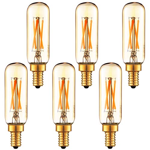 T6 E12 Bulb 40 watt Candelabra Light Bulbs (Utral Warm White 2200k 4w)