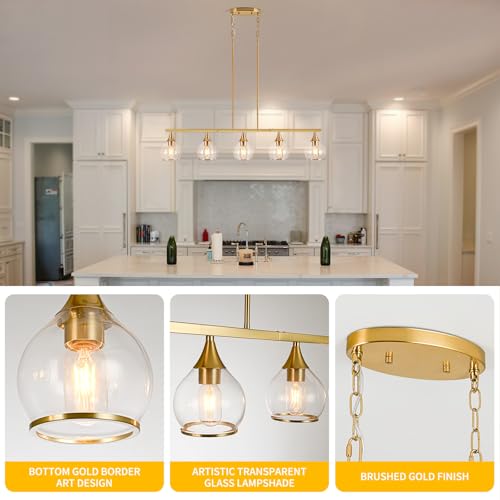 Island Light for Kitchen (Gold / 5-Light)