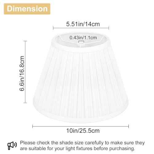 Small Pleated Lamp Shades Set of 2 (Pleated White)