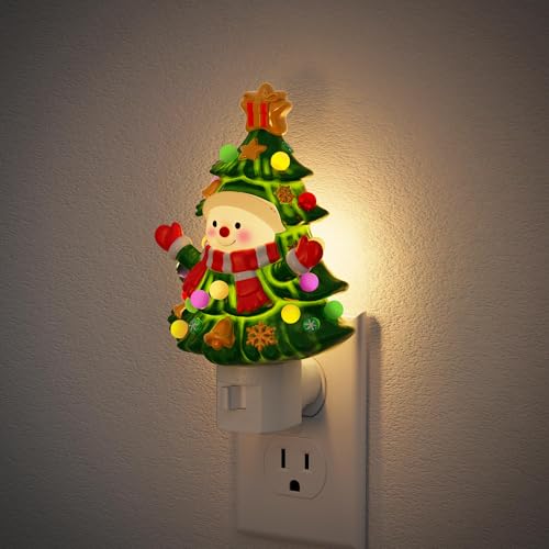 Christmas Tree & Snowman Night Light (Christmas tree and snowman-3000K / 1 Pack)