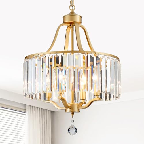 Gold Crystal Chandeliers for Dining Room (169-Gold)