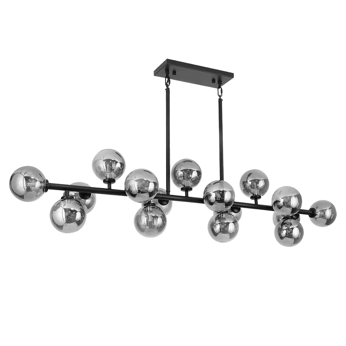 Mid Century Modern Chandelier 55in Island Pendant Light (55 inches / Black+Gray)