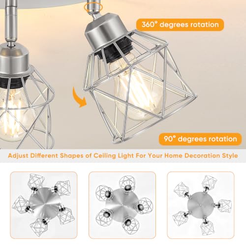 5 Light Kitchen Light Fixtures (Silver / 5-Light)