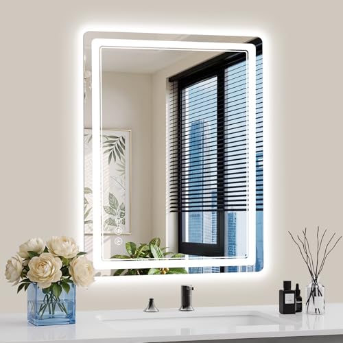 22"x30" LED Bathroom Mirror with Lights (30"L x 22"W)