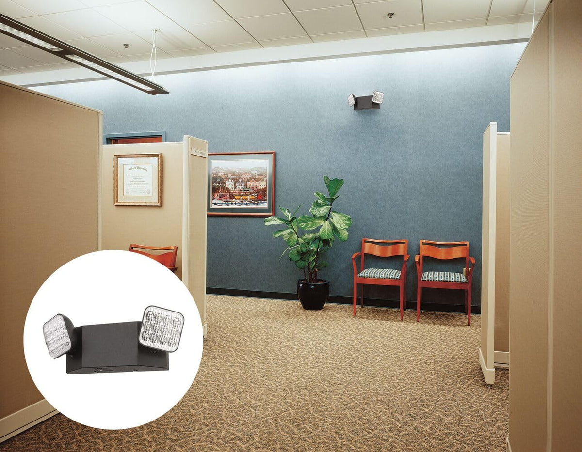 Basics LED Emergency Light (Generation 3 (Black, 1-Pack) / Square Lamp (MVOLT))