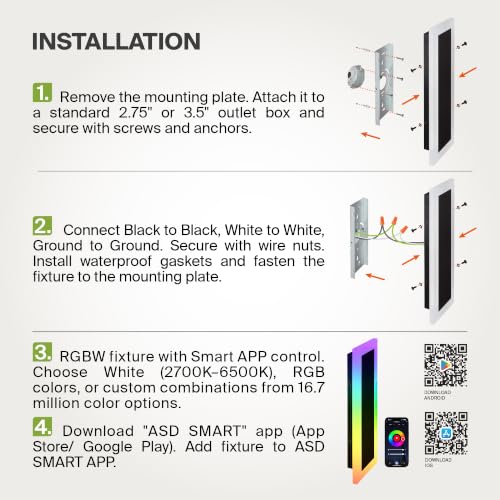 24" LED Linear Wall Sconce (Black)