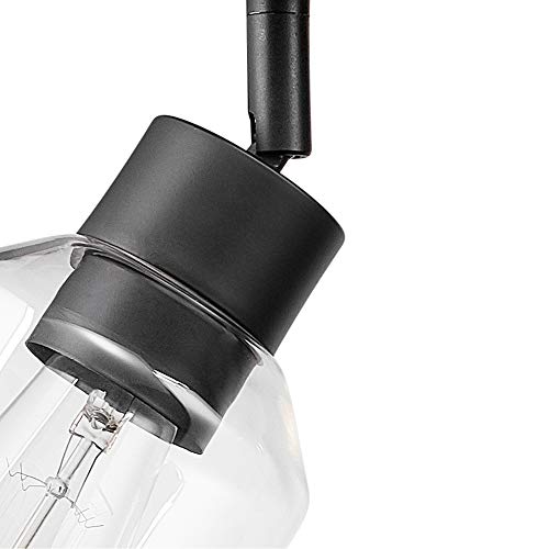 59798 3 Light Track Lighting (Matte Black, Faux Wood)