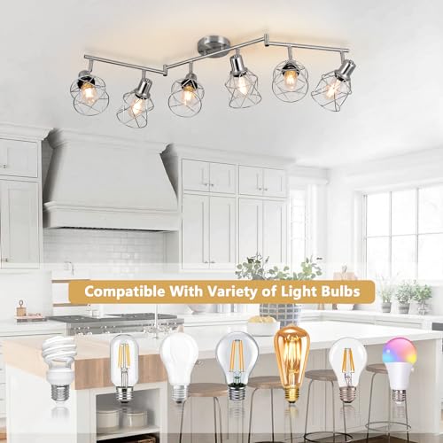 Track Lighting Fixtures (Brushed Nickel / 6-Light-Cage)