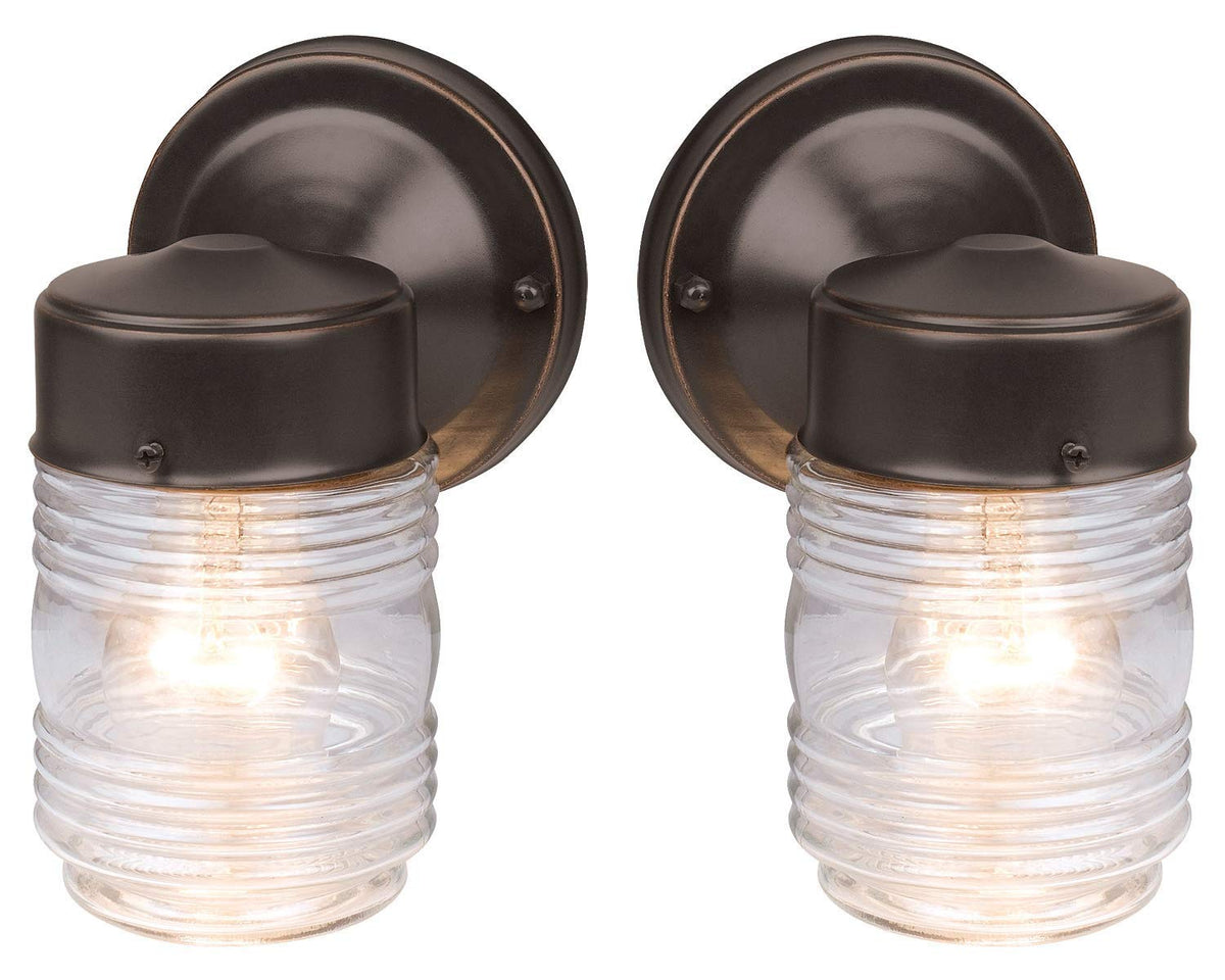 Jelly Jar Outdoor Wall Light (Oil-Rubbed Bronze)