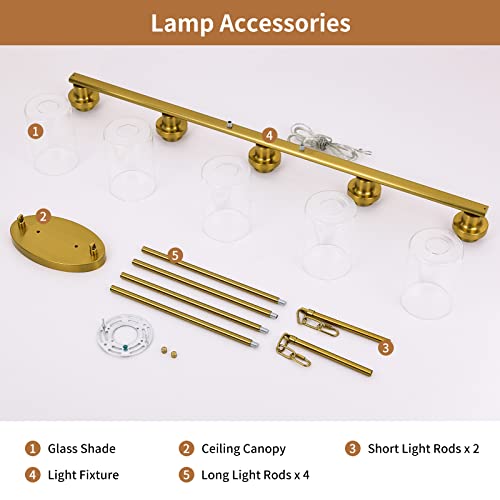 Kitchen Island Lighting (5-Light / Gold)