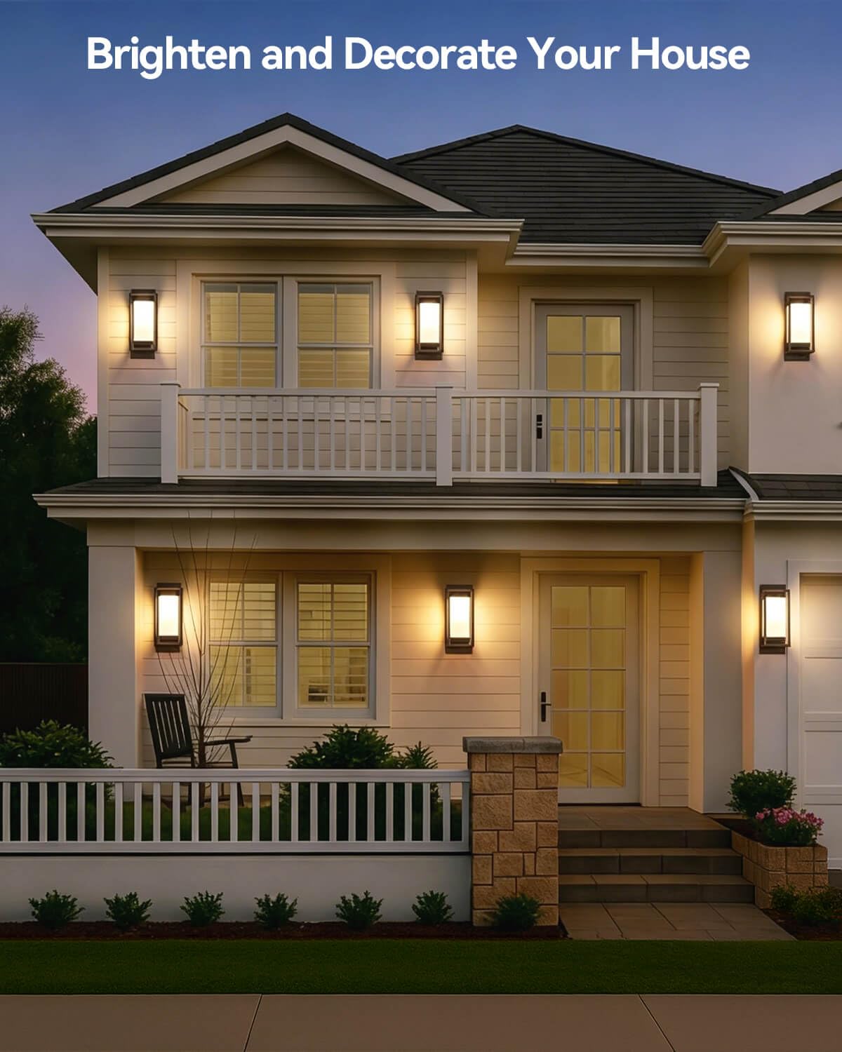 Dusk to Dawn Outdoor Wall Lights (Bronze)