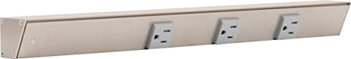 Task Lighting APT Angled Power Strip 18 inch Left (18 inch Left / Satin Nickel)