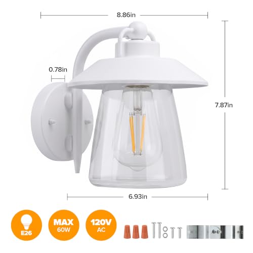 Outdoor Indoor Wall Lantern (White / 1 Pack)