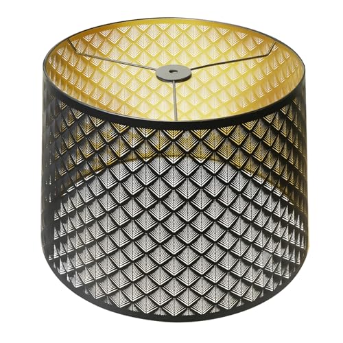 Metal Etching Process Large Lamp Shade (Black Gold Arrow)