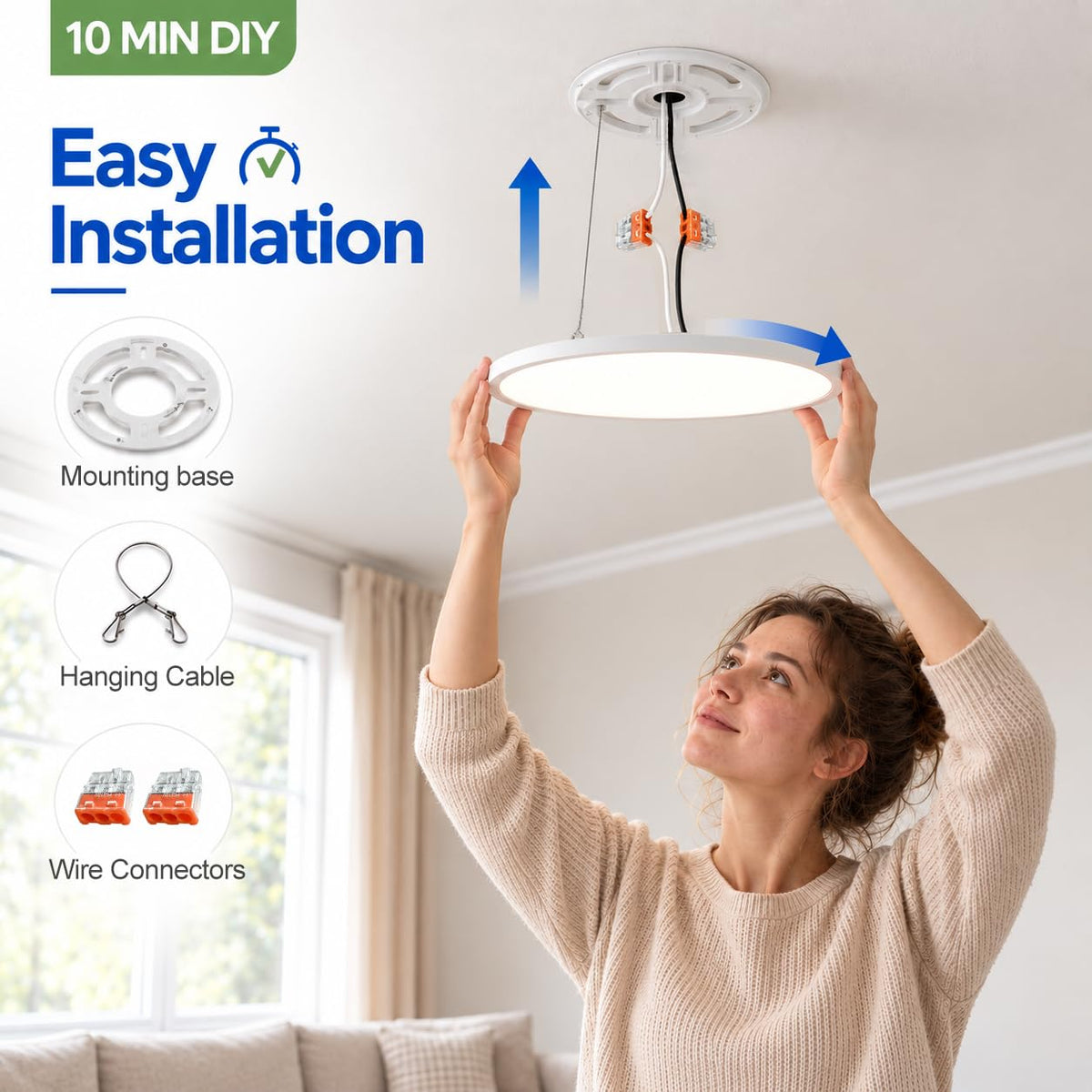 12in Ultra Thin LED Flush Mount Ceiling Light (Black / 12 Inch)